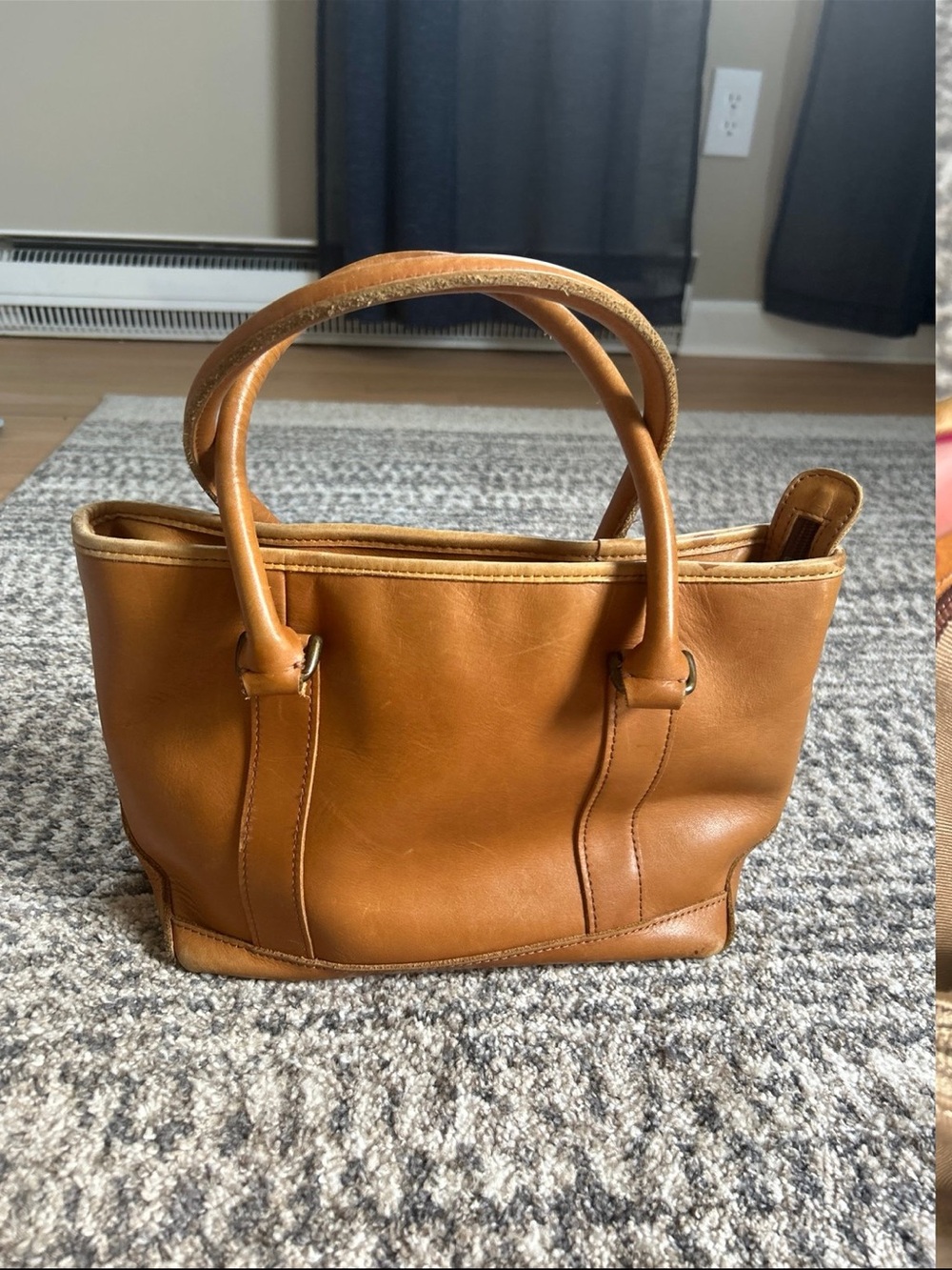 L.L. Bean Tan Leather Tote Bag